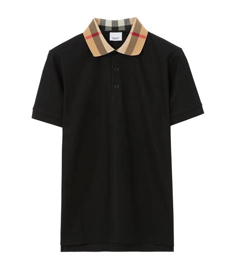 burberry brit black polo|check collar polo shirt Burberry.